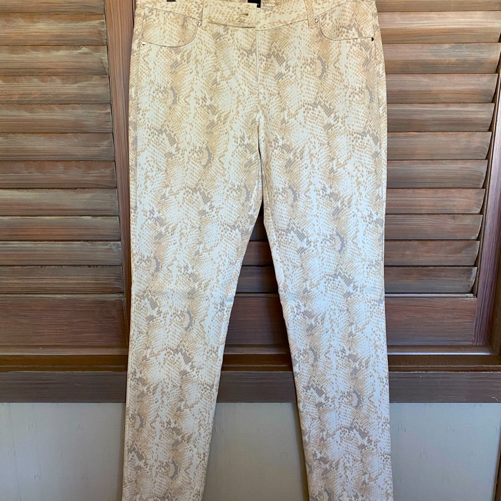 White House Black Market - Snake Print Ankle Pant